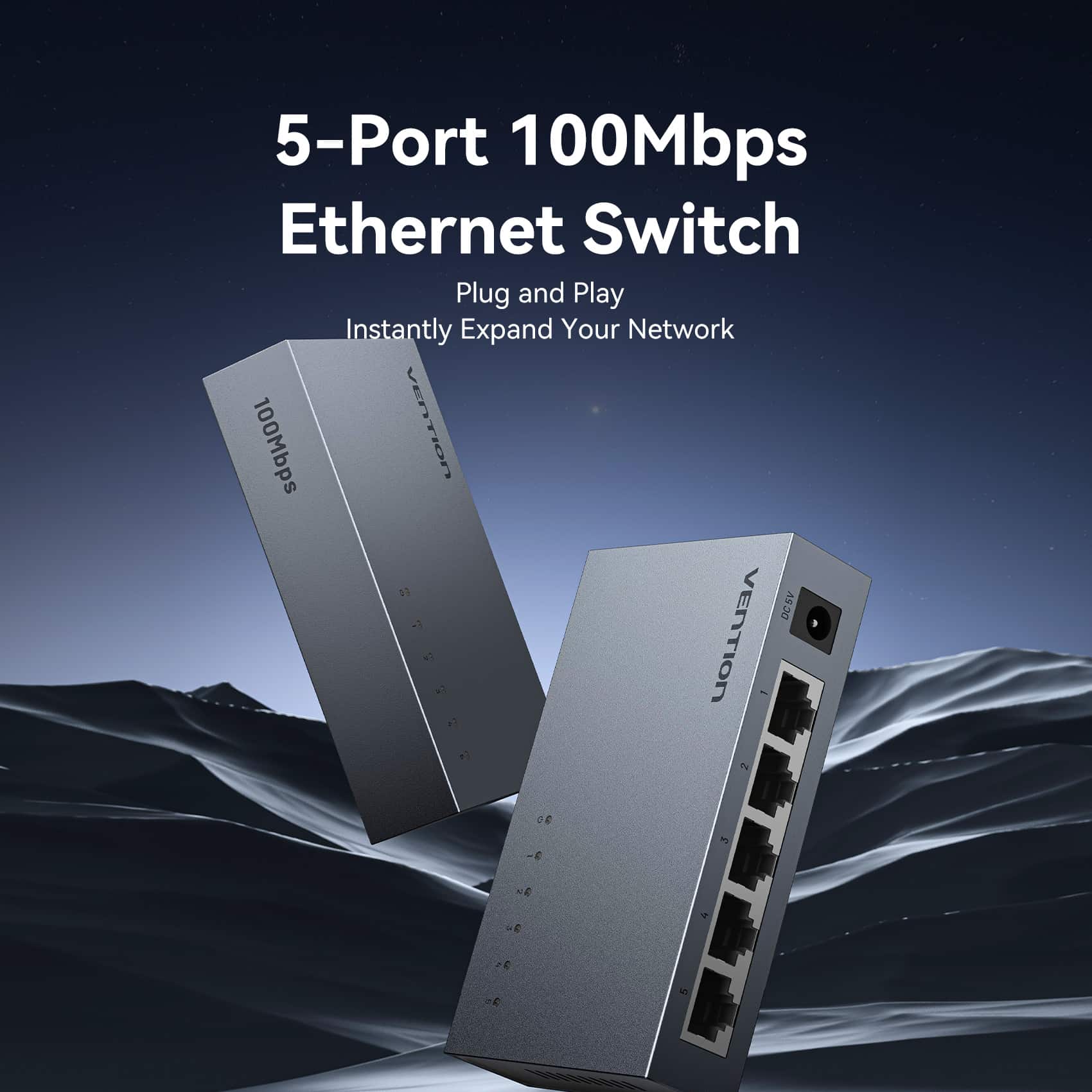 Vention 5-Port 100Mbps Ethernet Switch