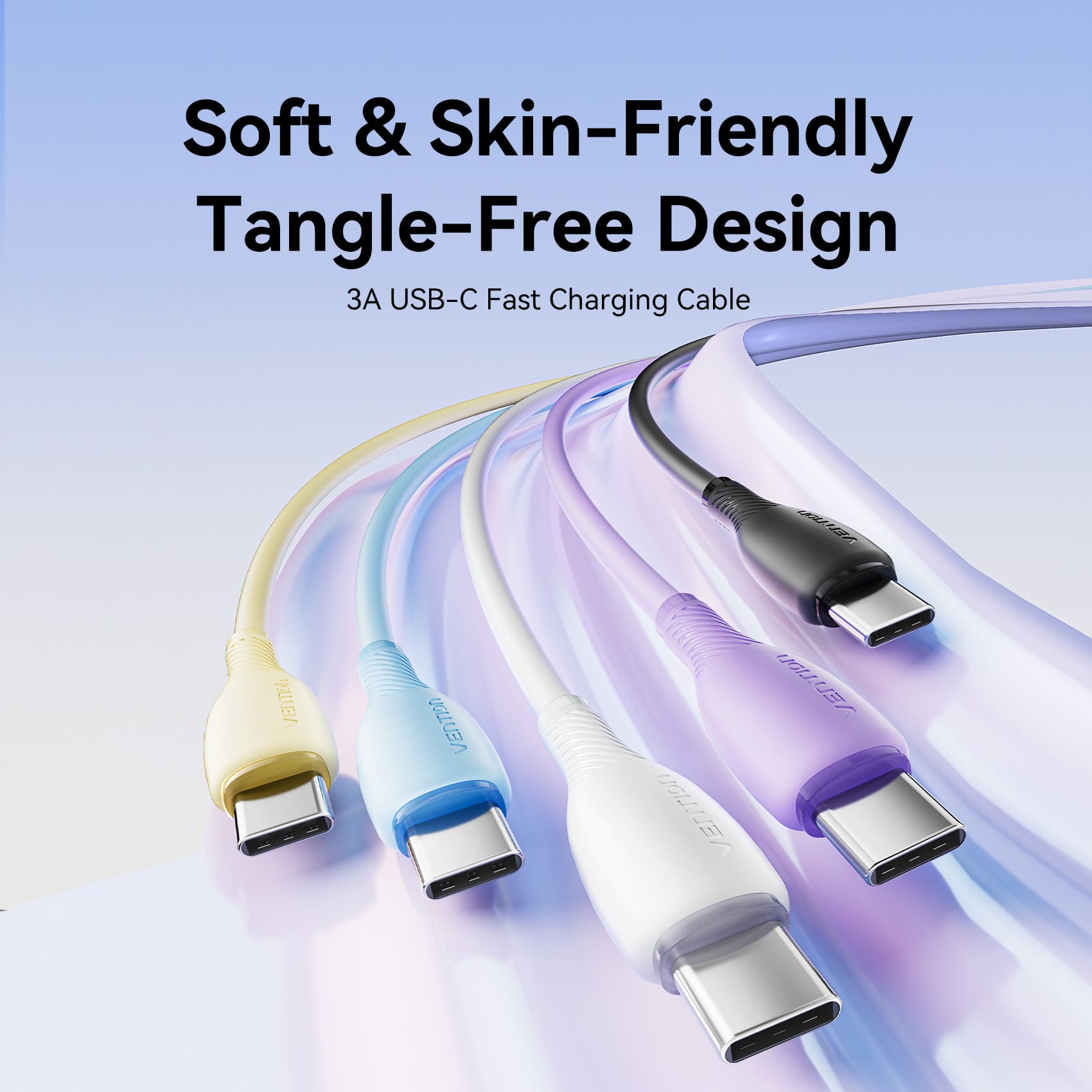 Vention USB 2.0 A Erkek - C Erkek 3A Kablo PVC Tipi