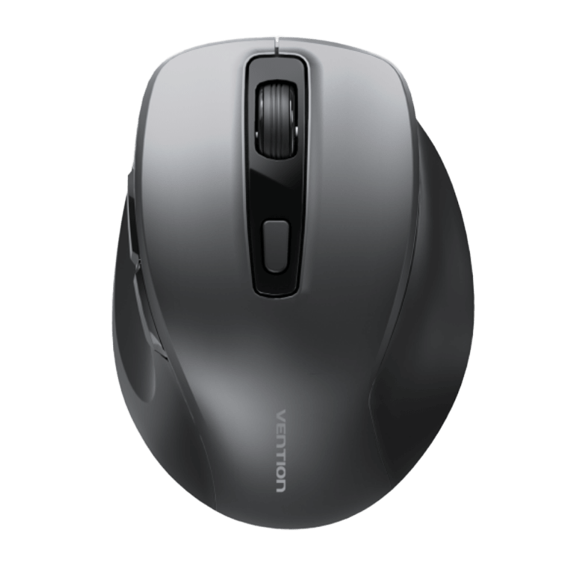 Vention 6-Button 2.4GHz + Bluetooth 5.1 Wireless Ergonomic Mouse Black Silent Type - Vention