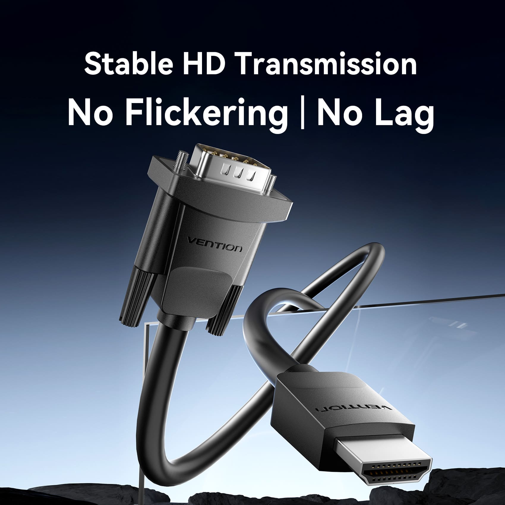 Vention HDMI™-A Male to VGA Male HD Cable Black