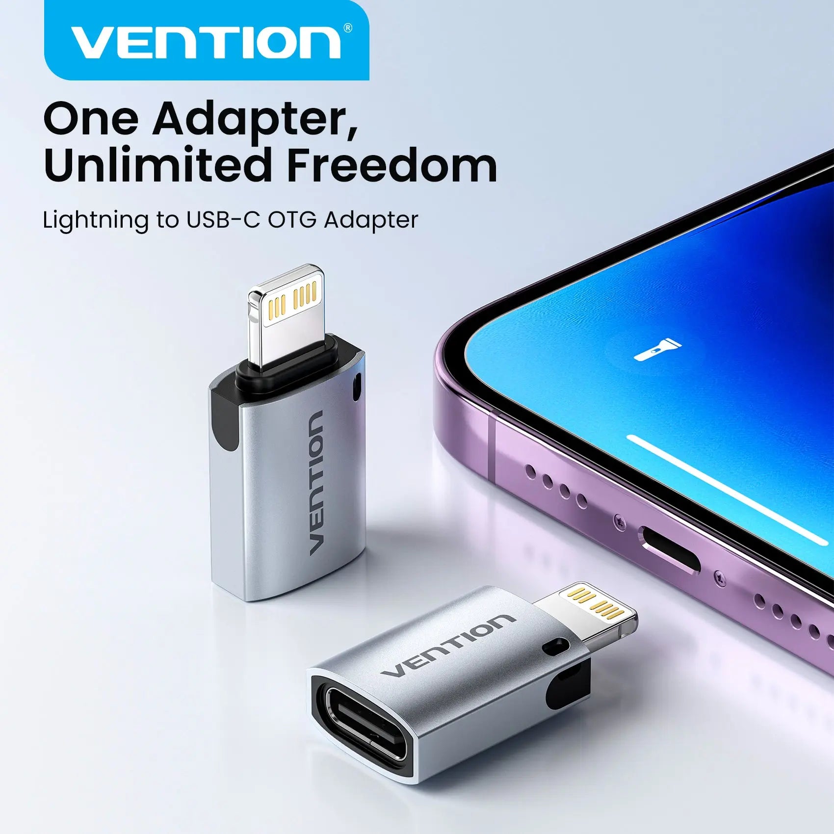 Vention USB-C Female to Lightning Male OTG Adapter - Vention