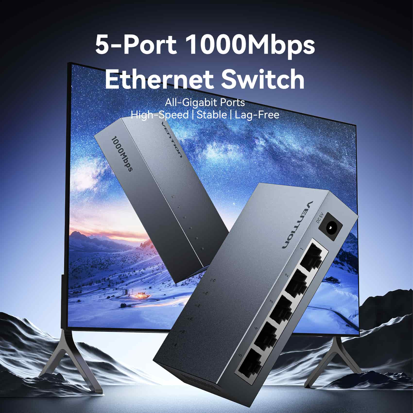 Vention 5-Port 1000Mbps Ethernet Switch
