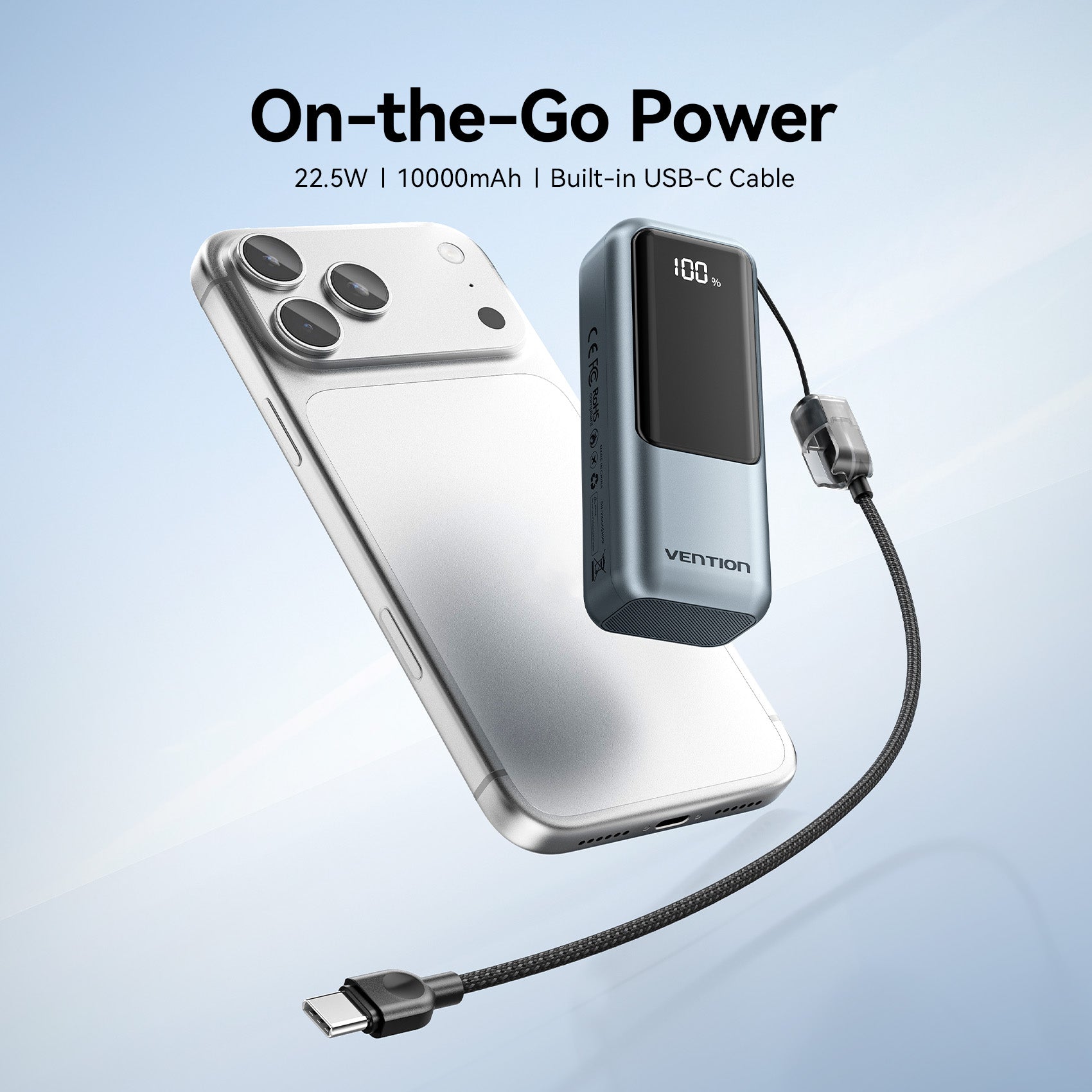 Vention Mini 10000mAh Power Bank 22.5W