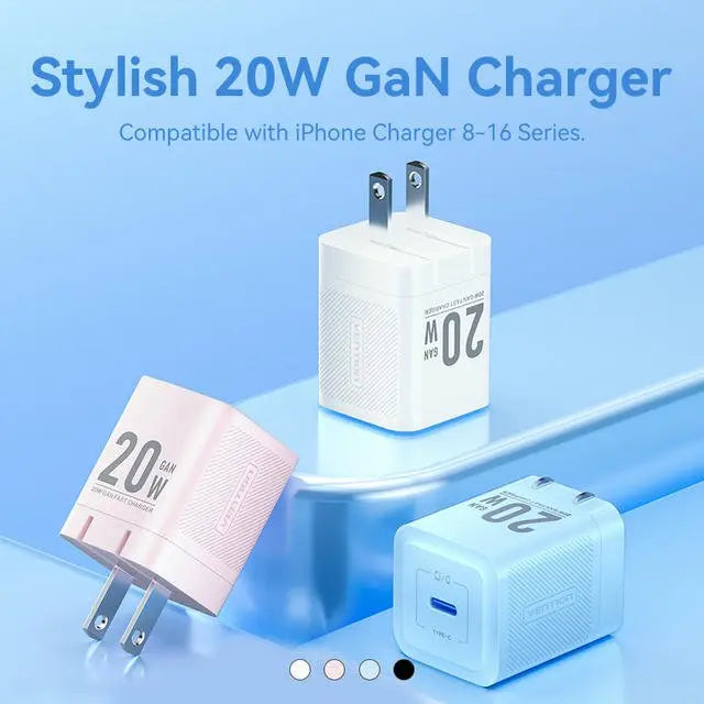 Vention 1-Port USB-C GaN Charger (20W) US-Plug Black - Vention