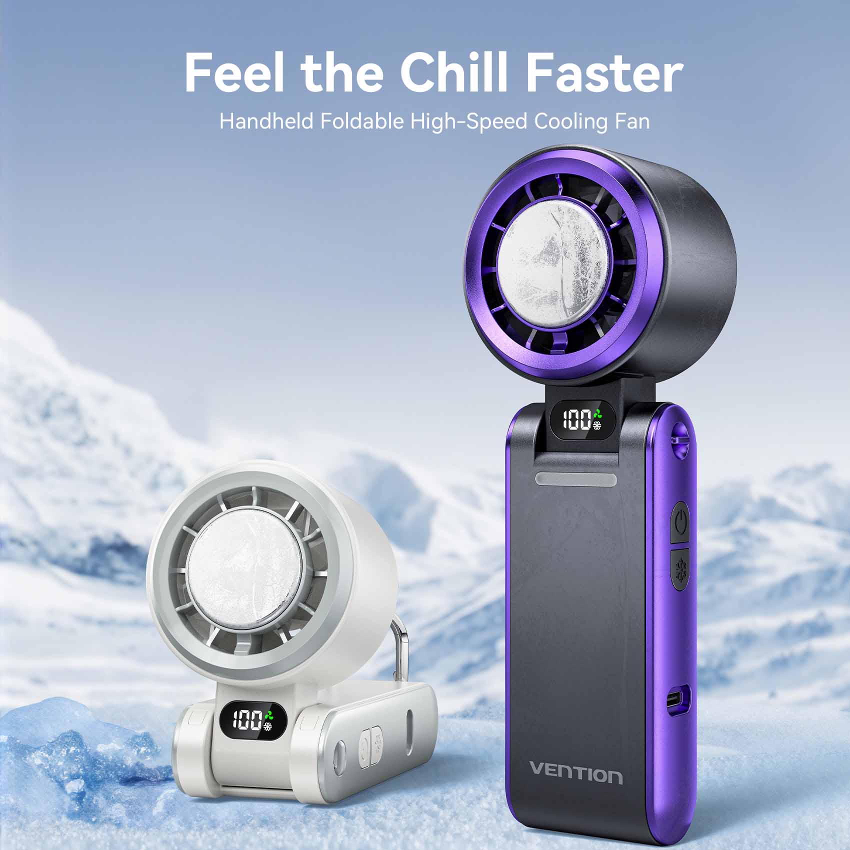 Vention Handheld Foldable High-Speed Cooling Fan - Vention