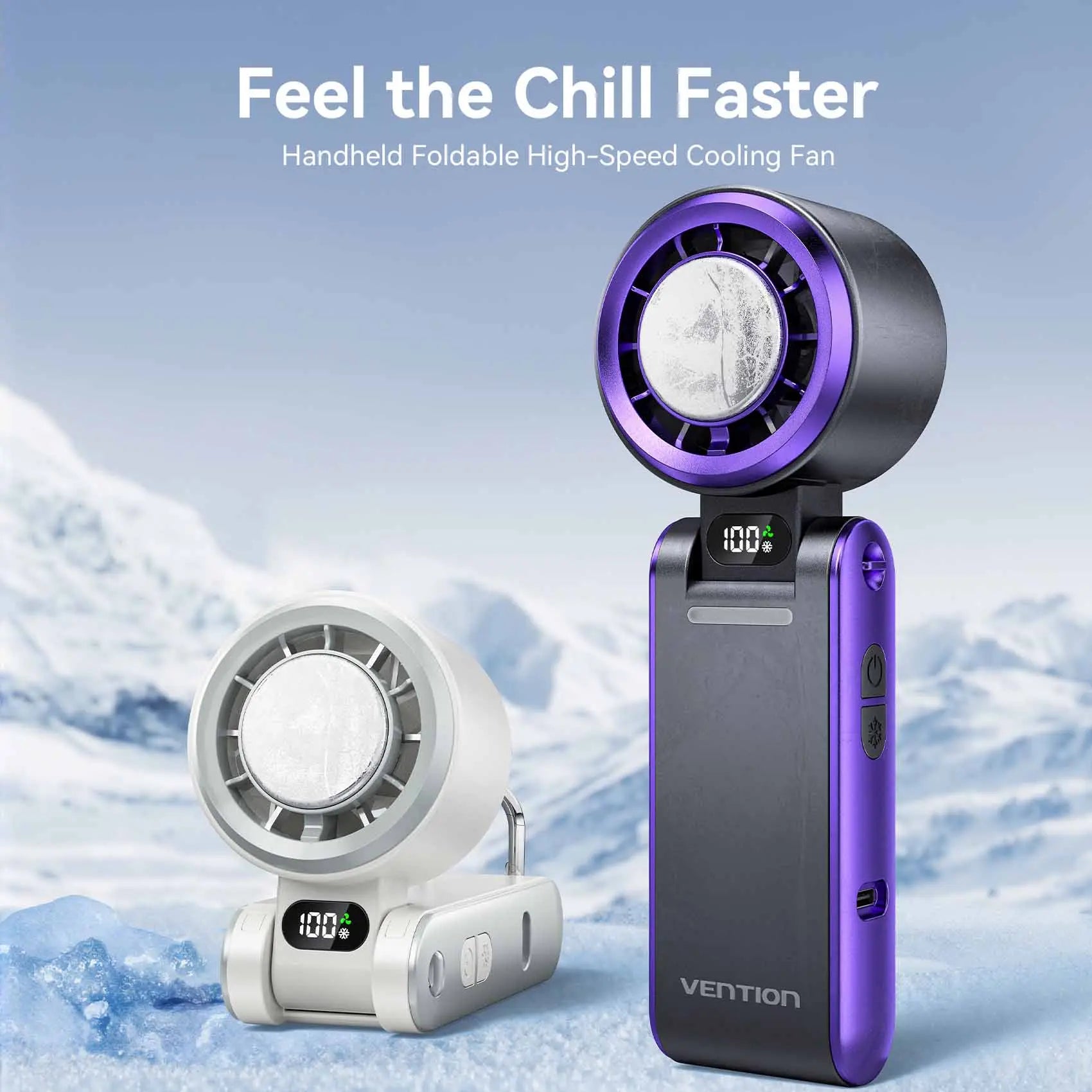 Vention Handheld Foldable High-Speed Cooling Fan - Vention