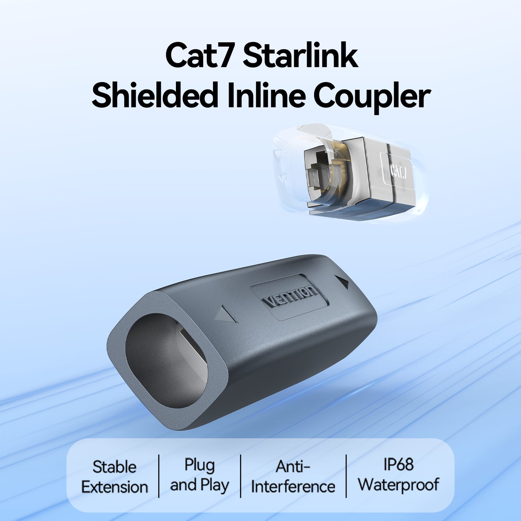 Vention Cat7 Starlink Shielded Inline Coupler