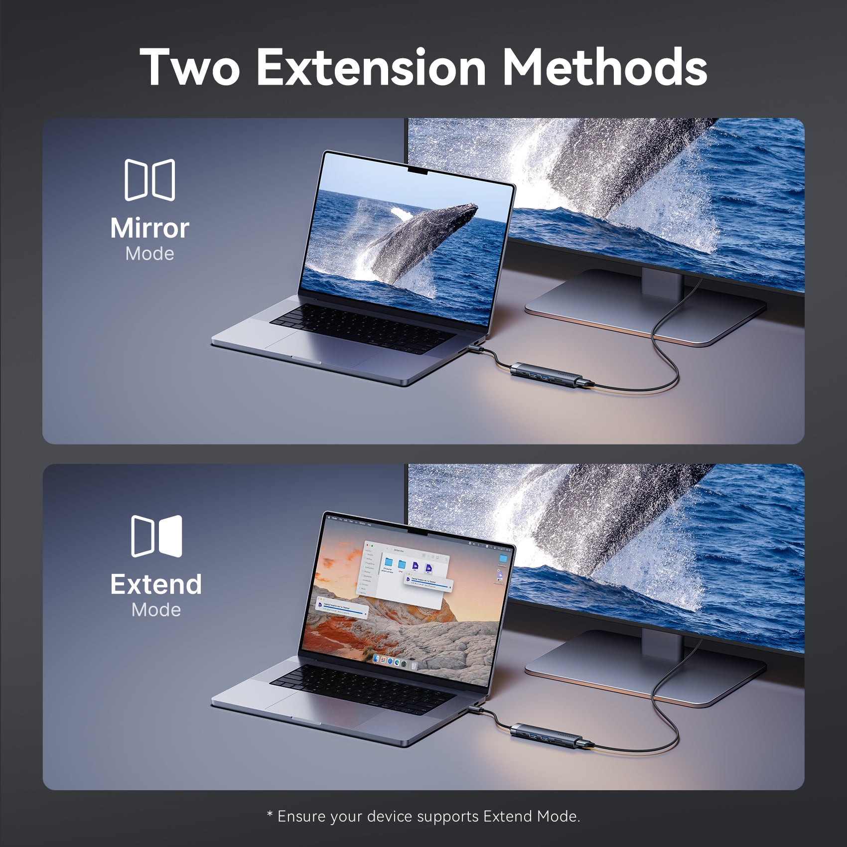 Vention 6'sı 1 arada USB-C Bağlantı İstasyonu