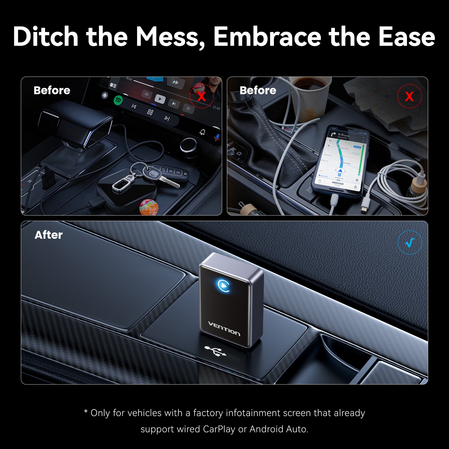 Vention Wireless CarPlay Adapter