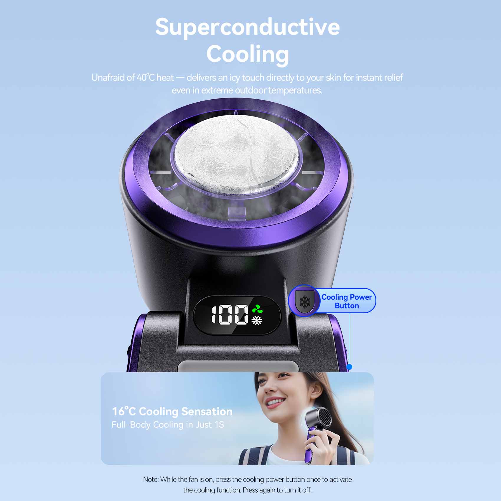 Vention Handheld Foldable High-Speed Cooling Fan - Vention