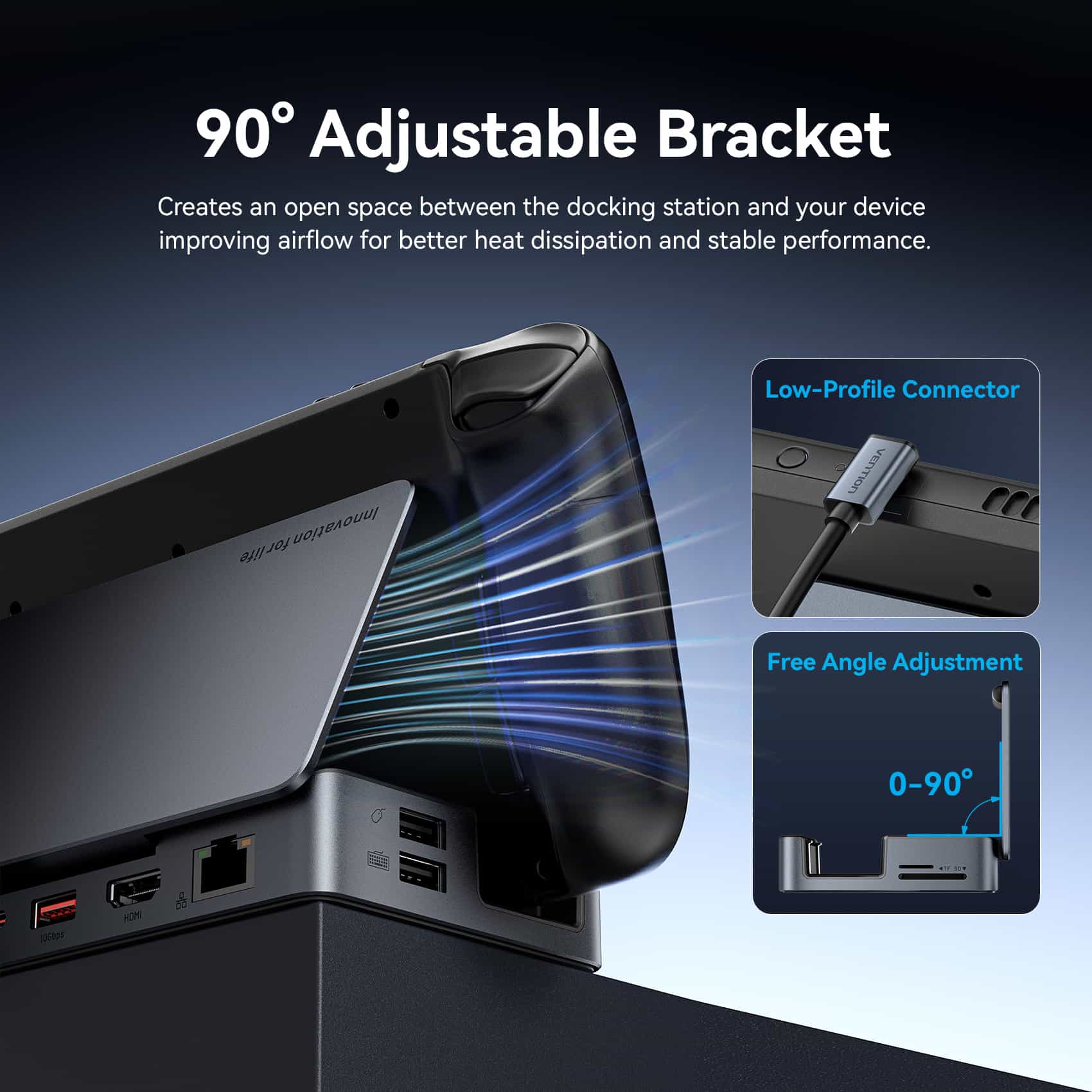 Vention 9'u 1 arada USB-C Oyun Bağlantı İstasyonu