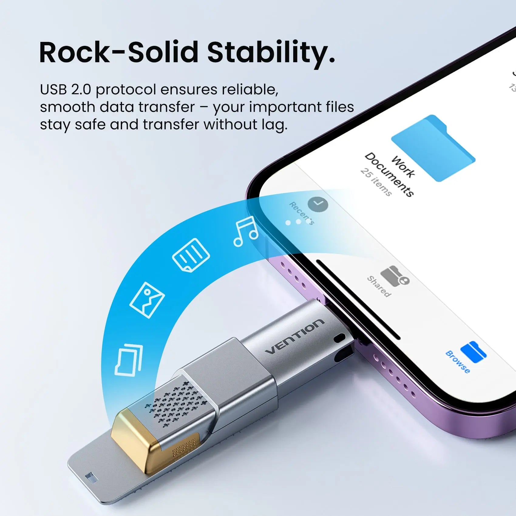 Vention USB-C Female to Lightning Male OTG Adapter - Vention