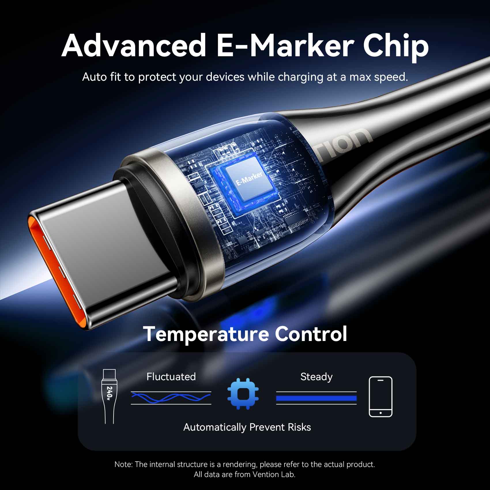 Vention USB 2.0 C Male to C Male 5A Cable - Vention
