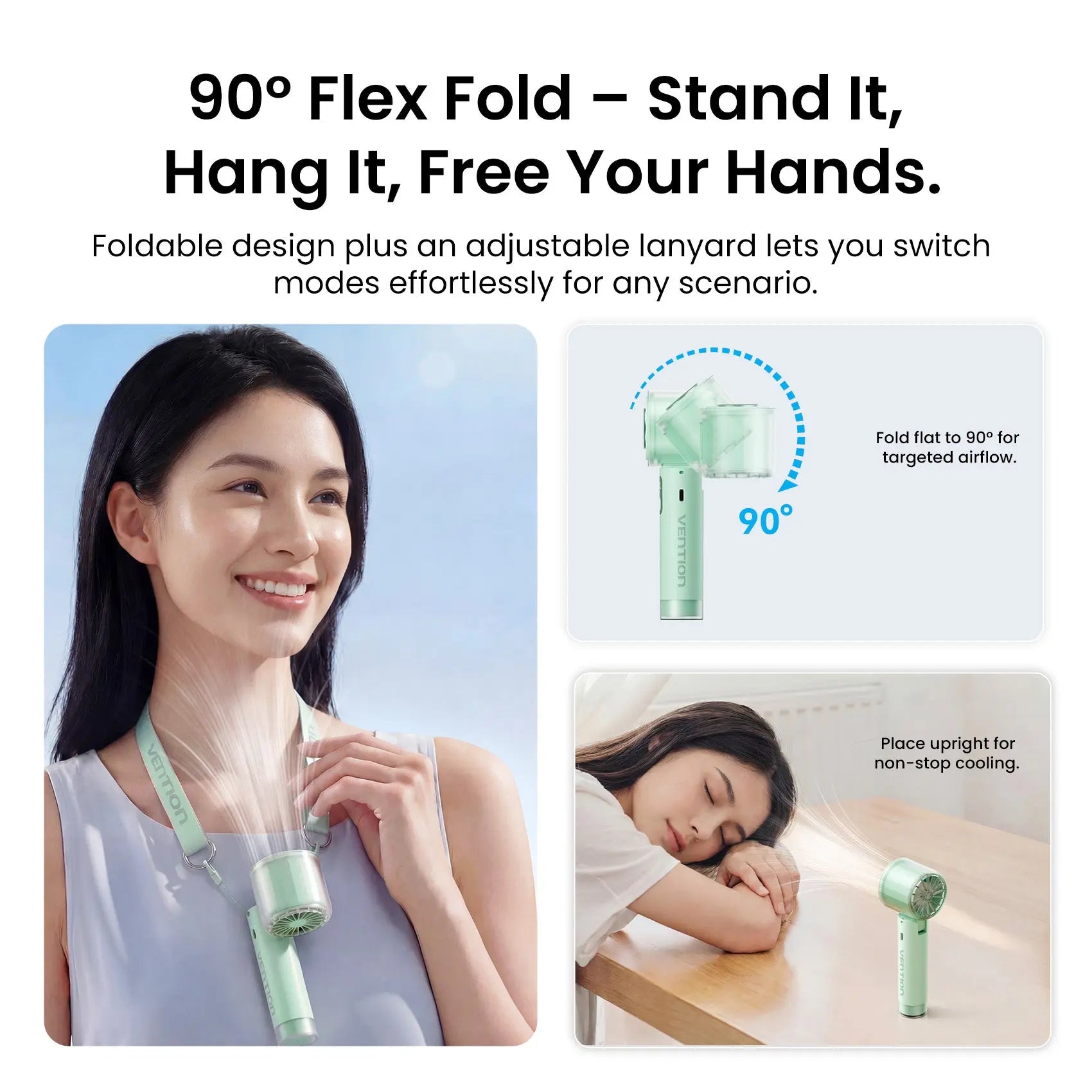 Vention Ultra-Light Foldable Handheld Fan - Vention