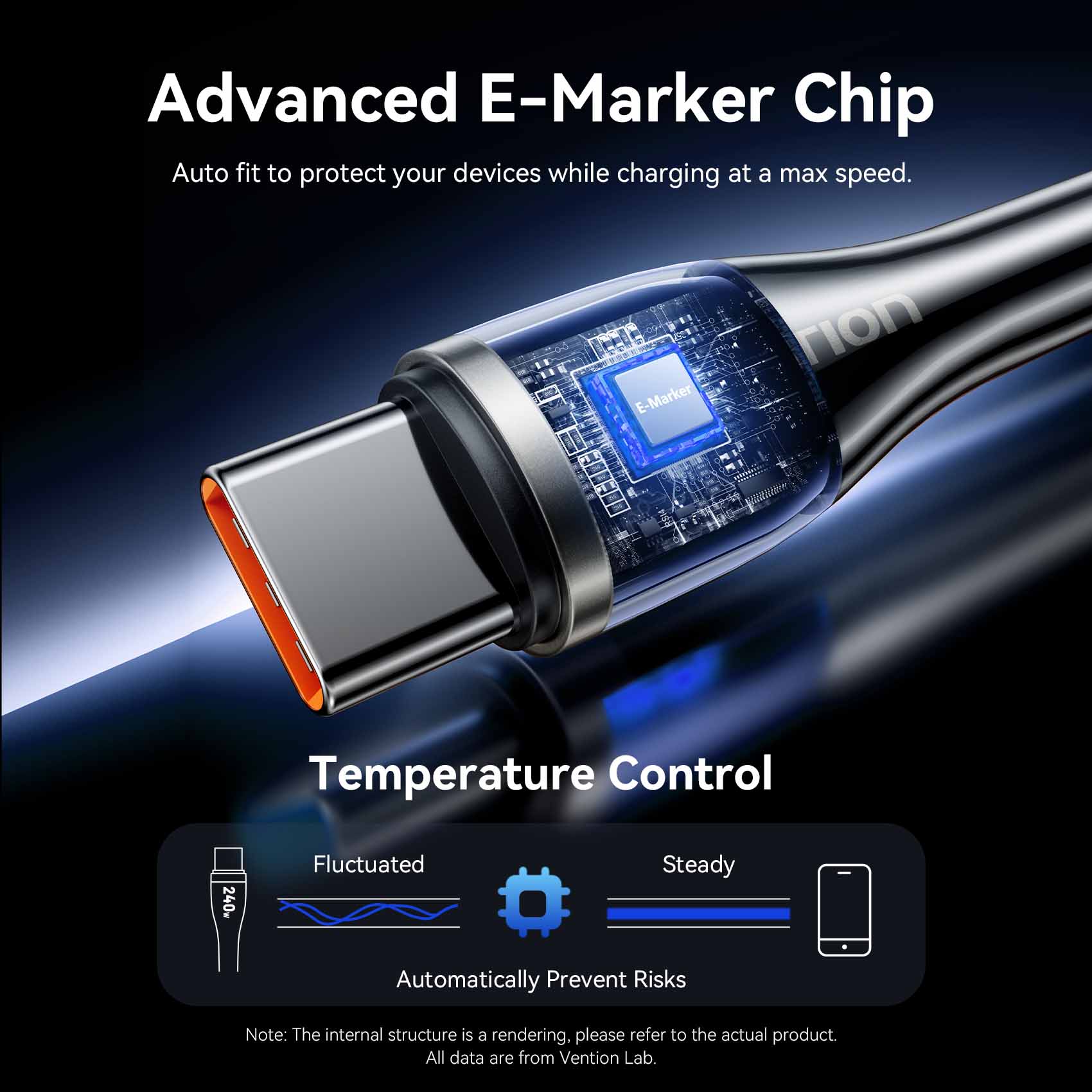 Vention USB 2.0 C Male to C Male 5A Cable - Vention