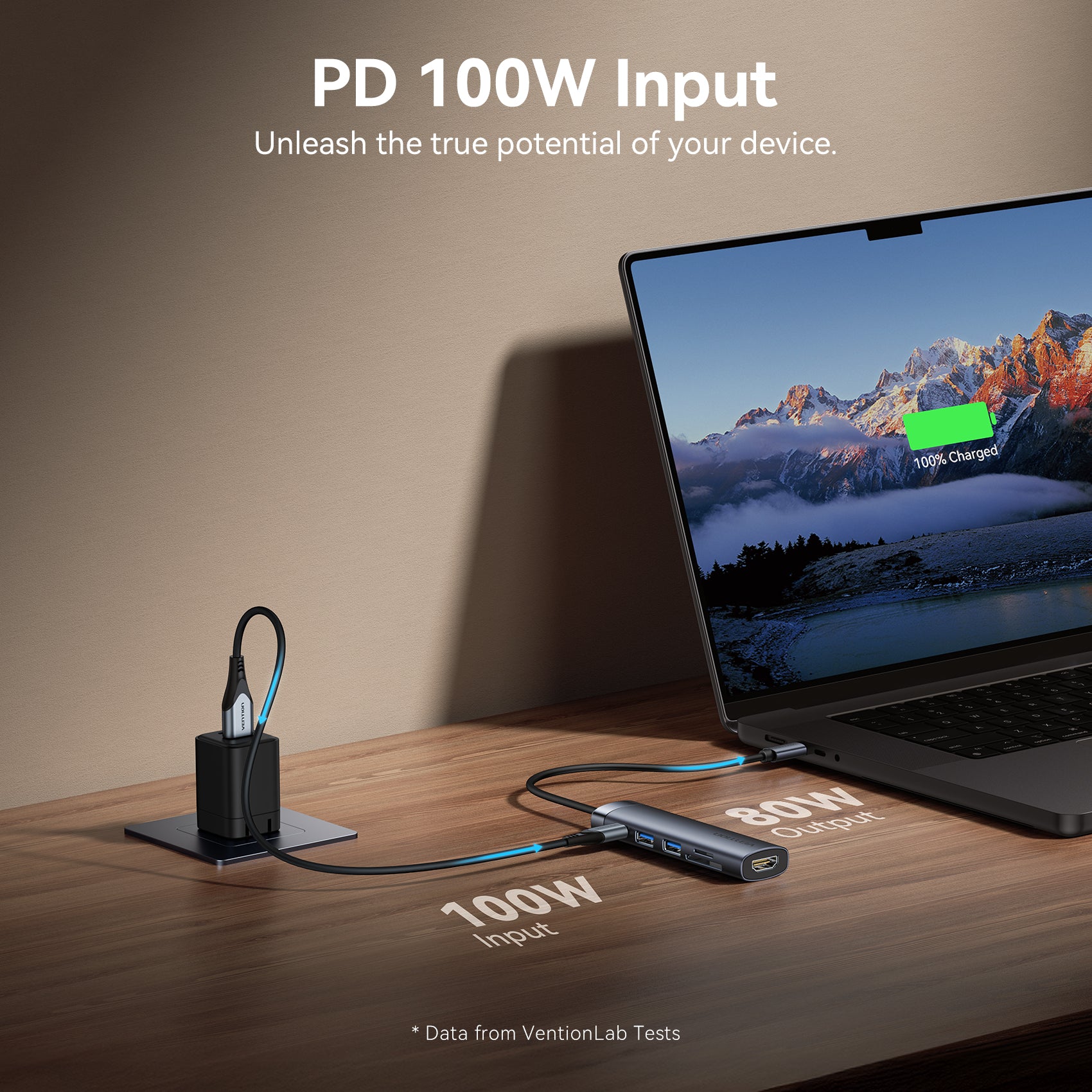 Vention 6'sı 1 arada USB-C Bağlantı İstasyonu