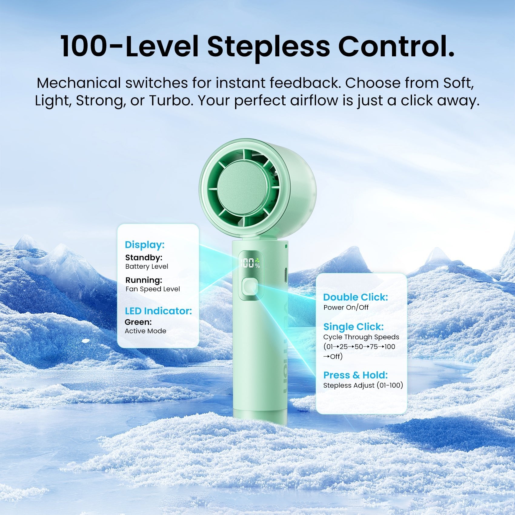 Vention Ultra-Light Foldable Handheld Fan - Vention