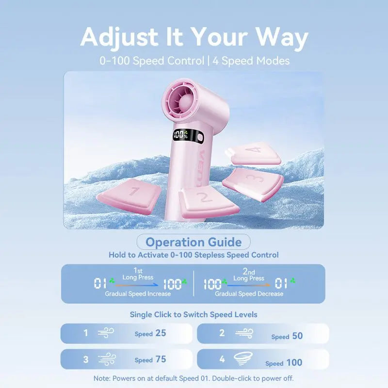Vention Mini Handheld High-Speed Fan - Vention