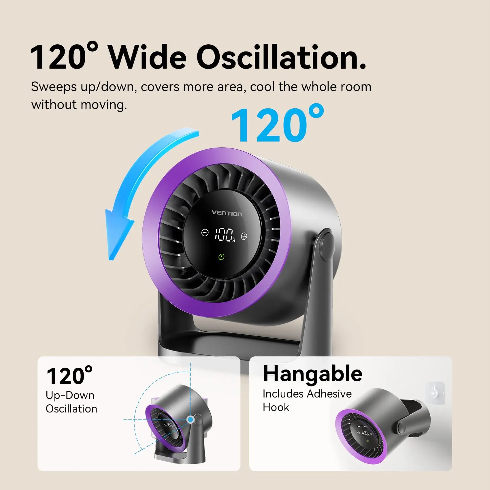 Vention Desktop Air Circulation Fan - Vention