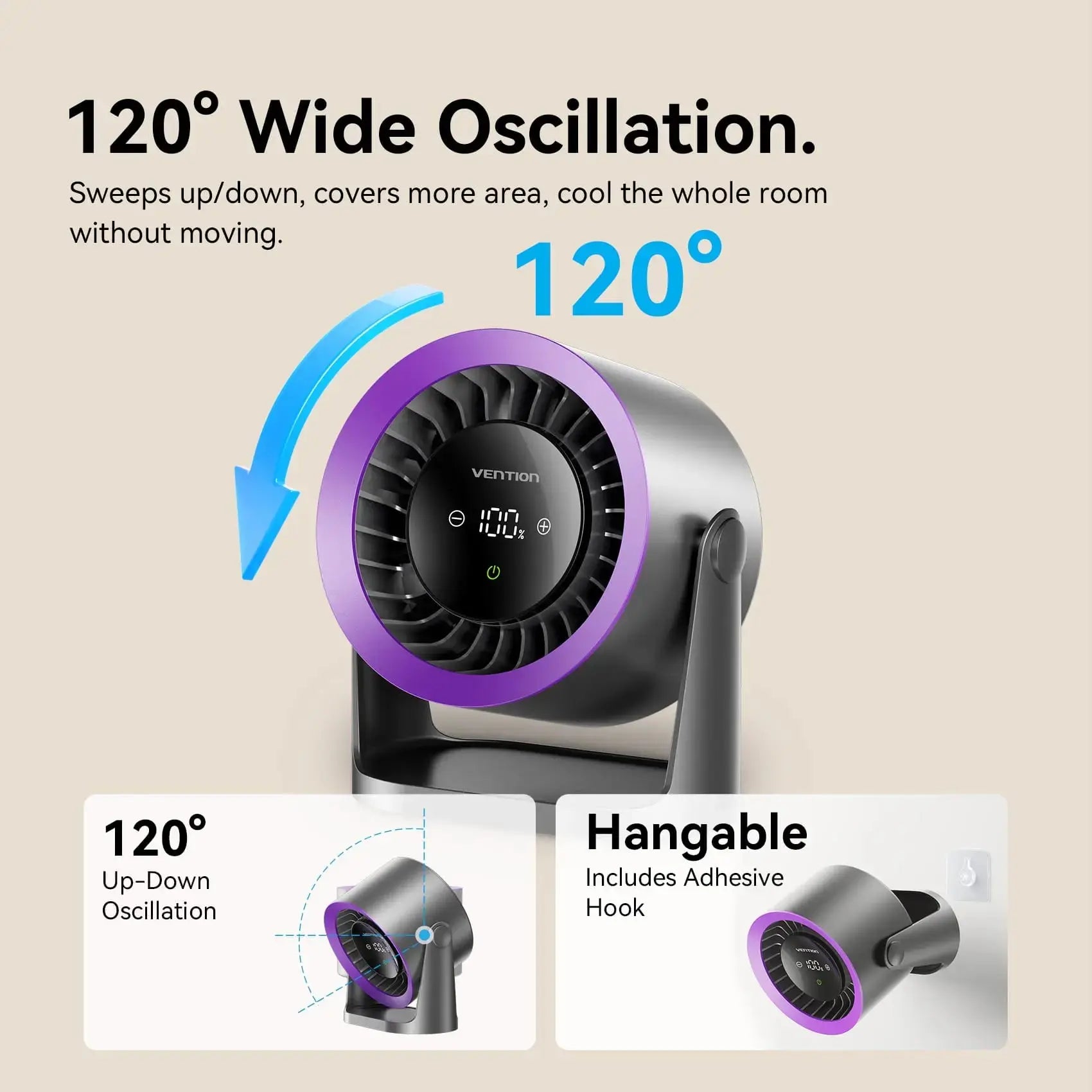 Vention Desktop Air Circulation Fan - Vention