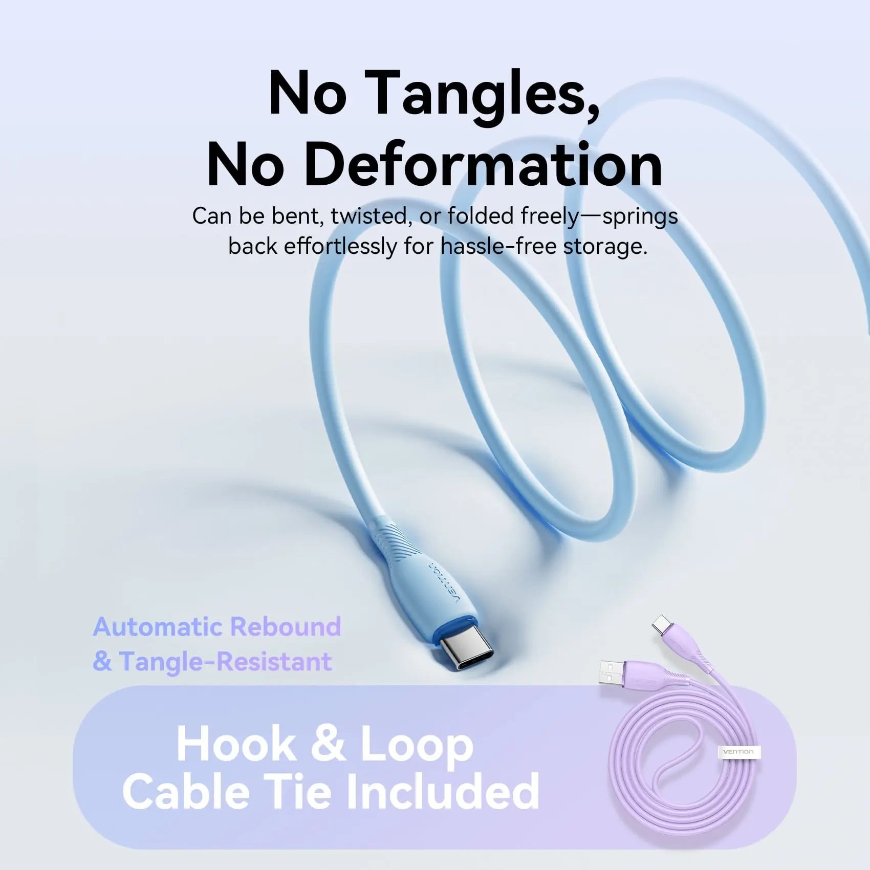 Vention USB 2.0 A Male to C Male 3A Cable PVC Type - Vention