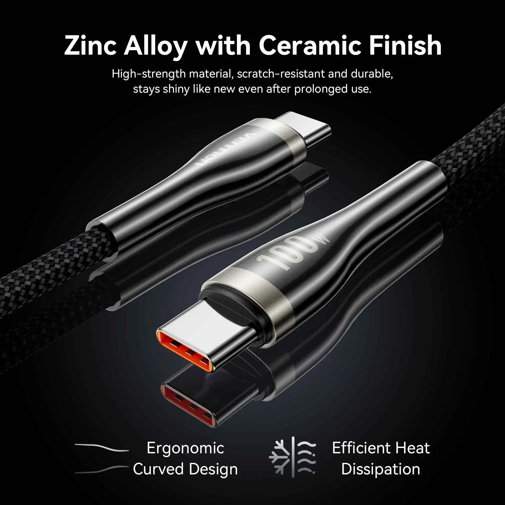 Vention USB 2.0 C Male to C Male 5A Cable - Vention