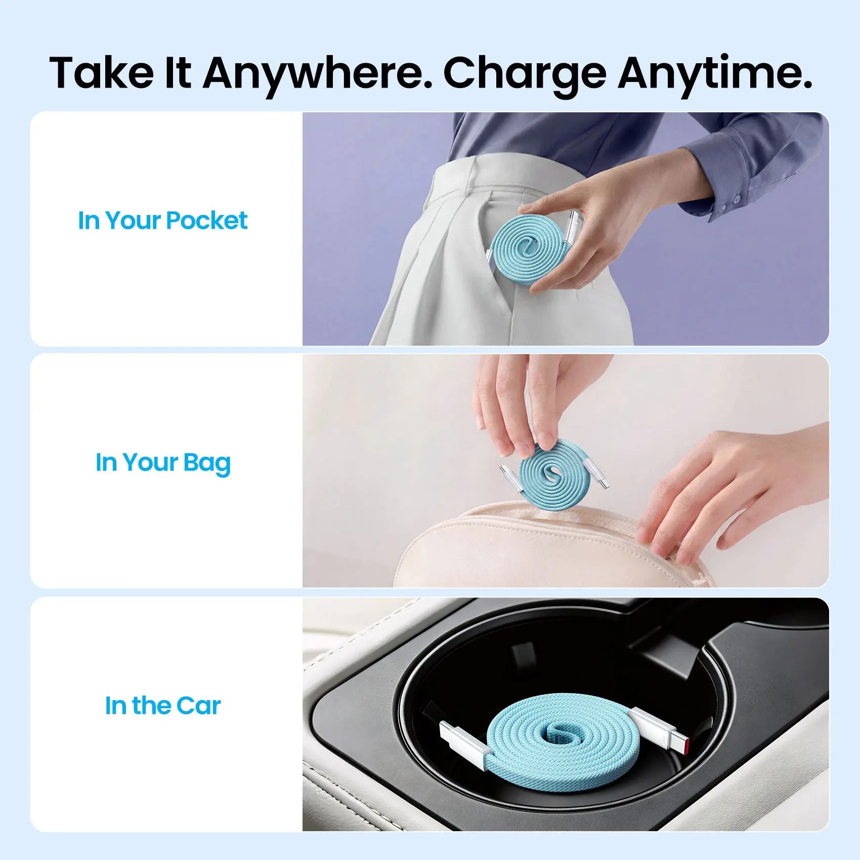 240W USB-C Slim Magnetic Fast Charging Cable - Vention