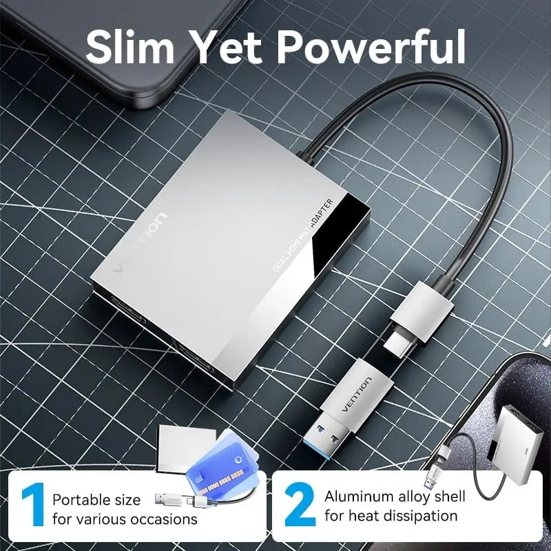 Vention USB to Dual HDMI™ MST Adapter - Vention