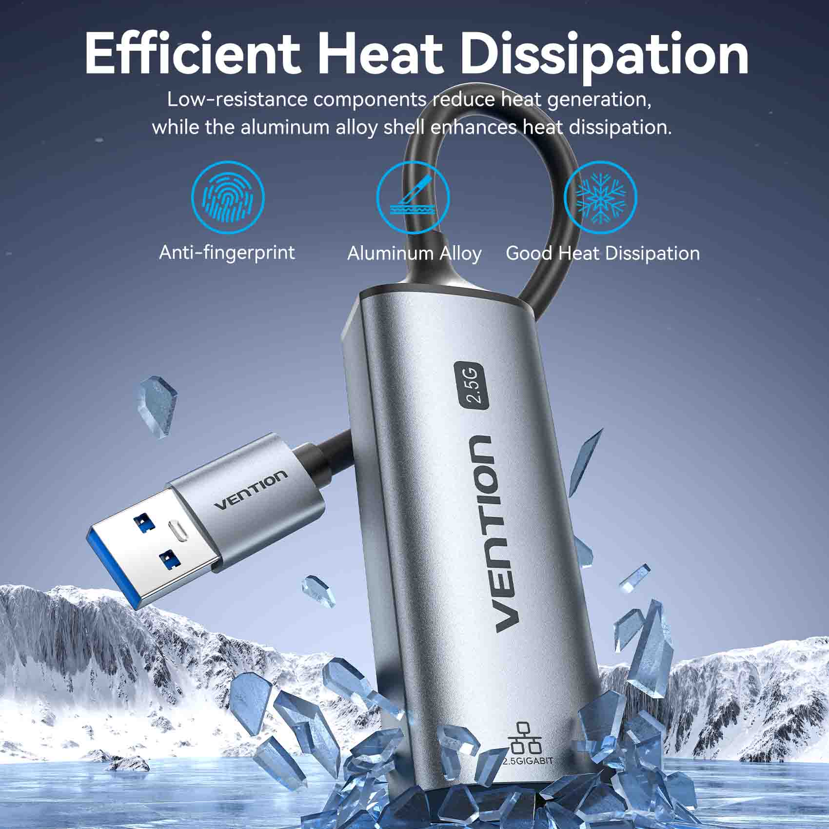 Vention USB-A to 2.5G Ethernet Adapter - Vention