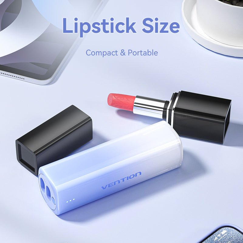 Vention 5000mAh Power Bank Compact with Built-in Cable——On Promotion - Vention