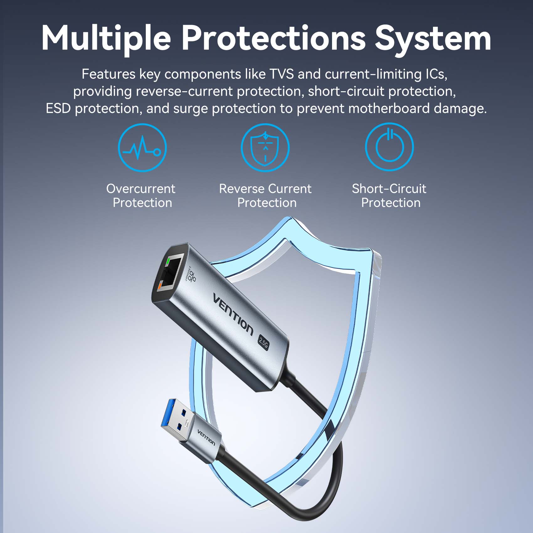 Vention USB-A to 2.5G Ethernet Adapter - Vention
