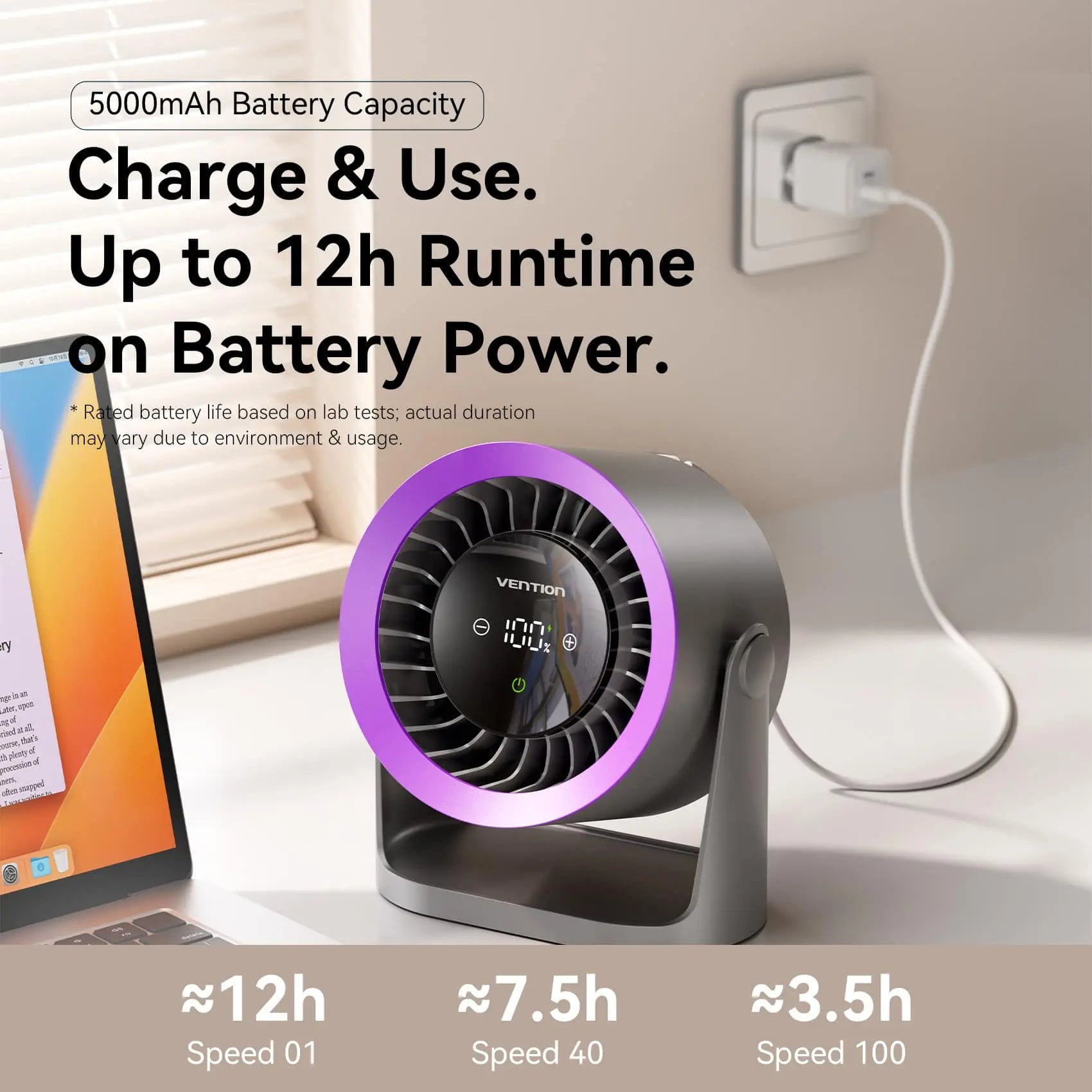 Vention Desktop Air Circulation Fan - Vention