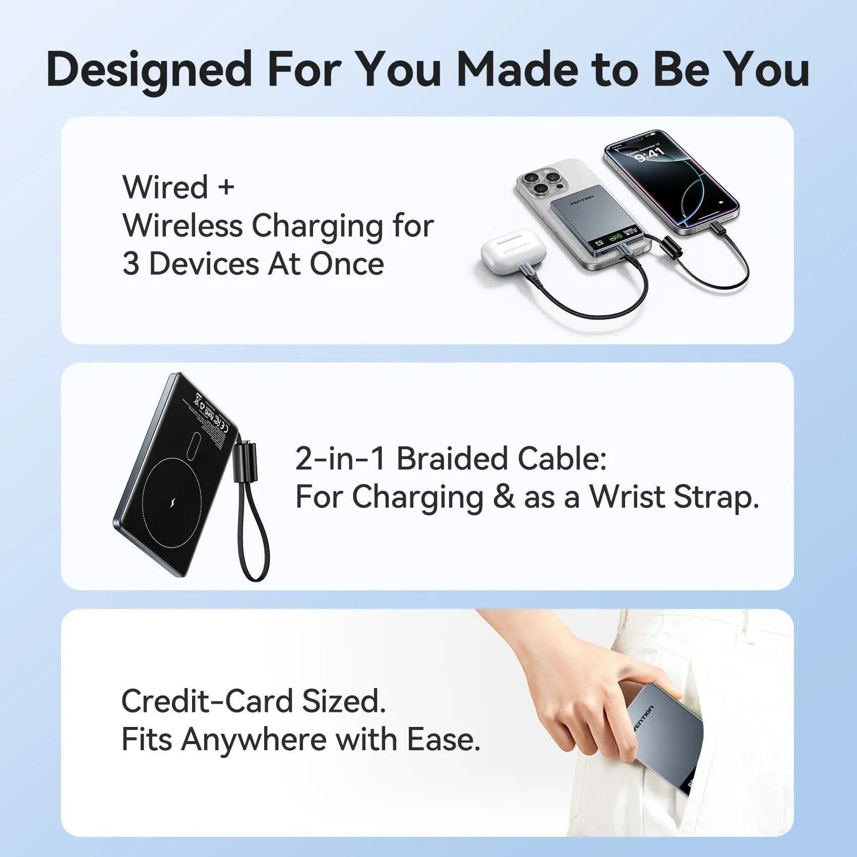 Vention 5000mAh Magnetic Wireless - Vention