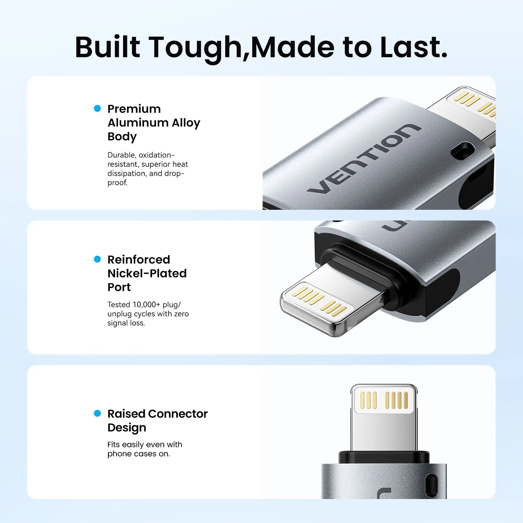 Vention USB-C Female to Lightning Male OTG Adapter - Vention