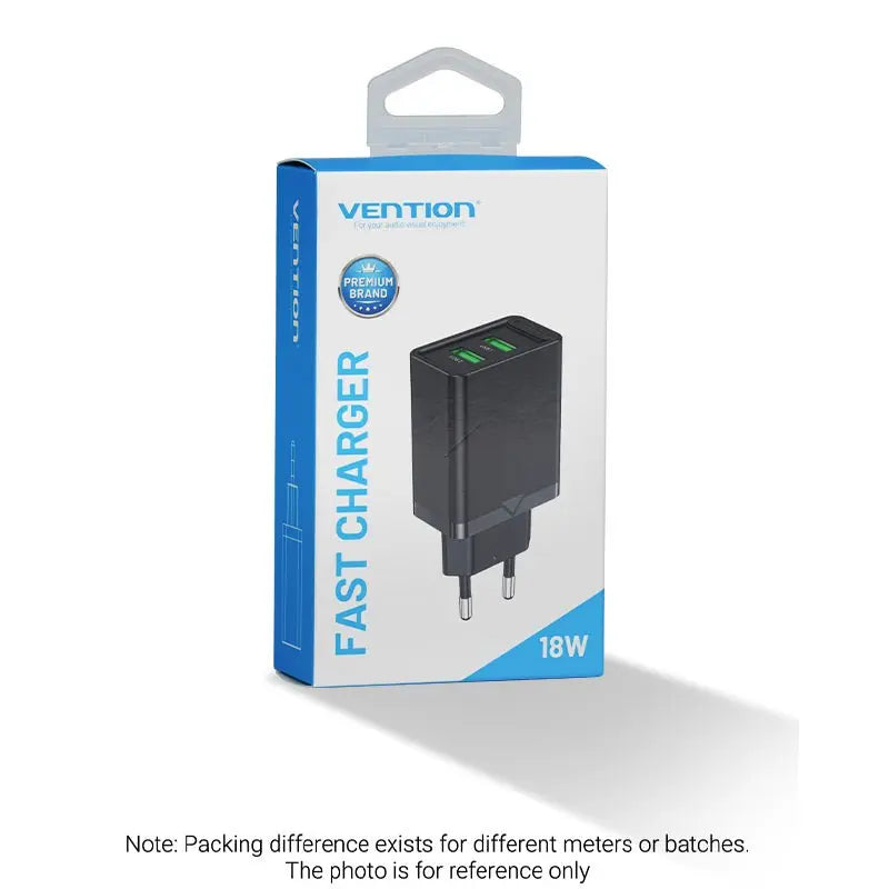 Vention 2-Port USB(A+A) Wall Charger (18W/18W) EU-Plug - Vention