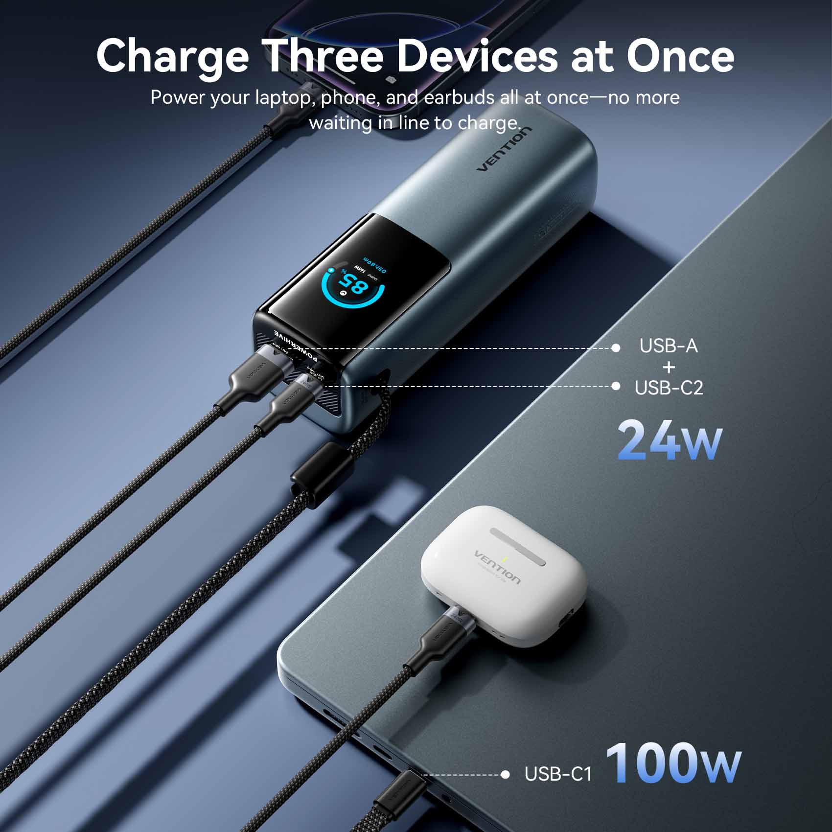 Vention 20000mAh Power Bank 165W——Promotion - Vention