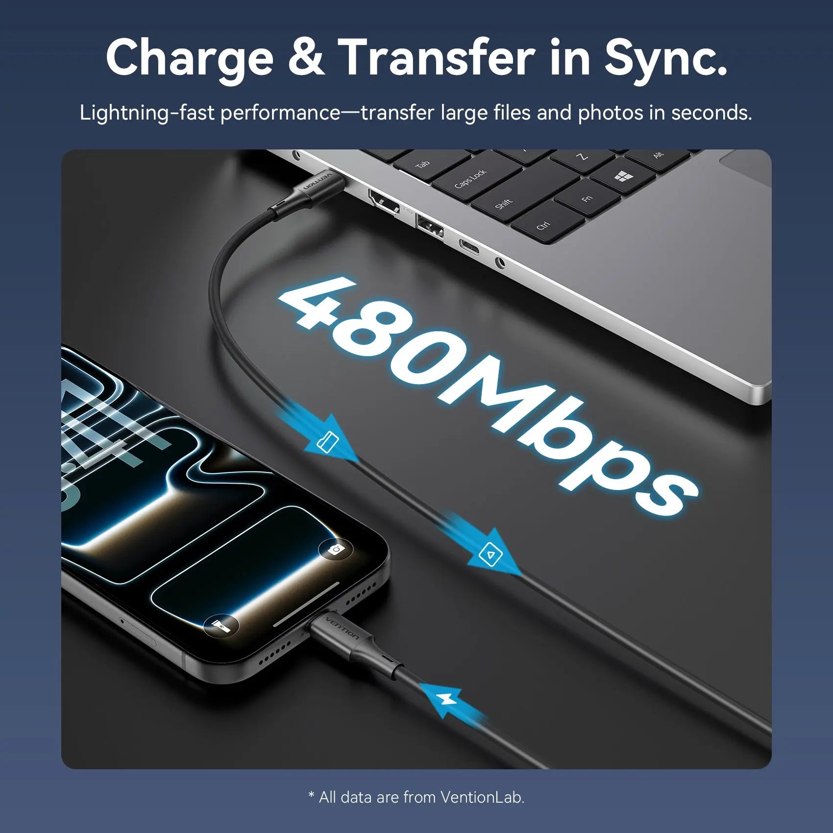 Vention USB 2.0 Type-C Male to Type-C Male 3A Cable Black PVC Type - Vention