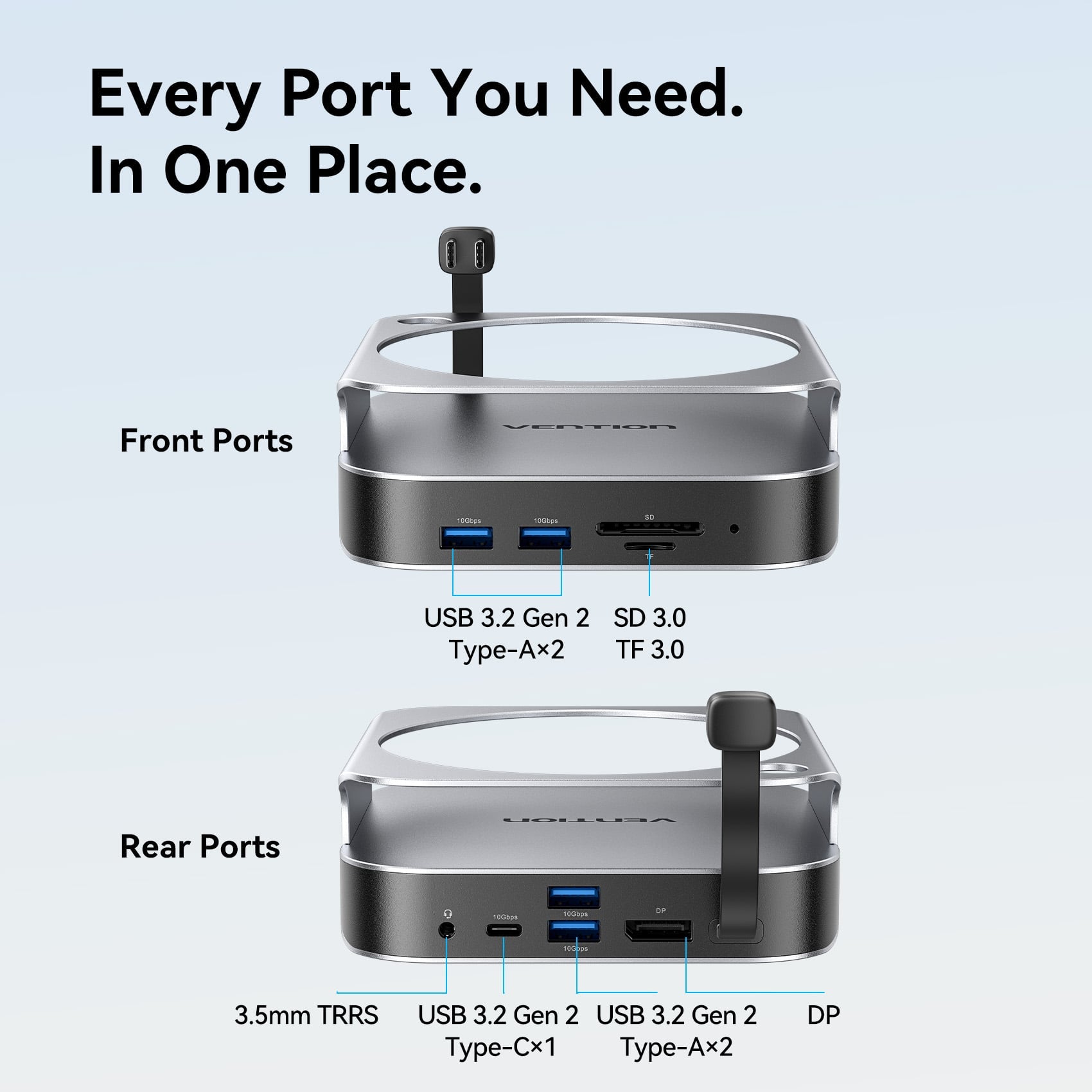 Vention 10'u 1 arada USB-C Mac mini Bağlantı İstasyonu