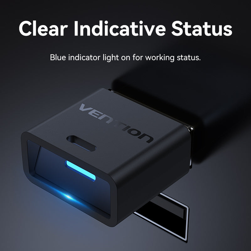 Vention USB Bluetooth 5.3 Adapter Black Mini Type