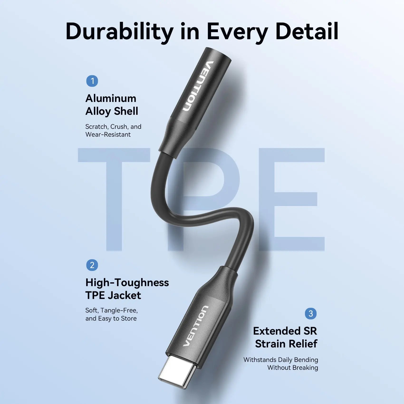 Vention USB-C Male to 3.5mm Female Audio Adapter - Vention