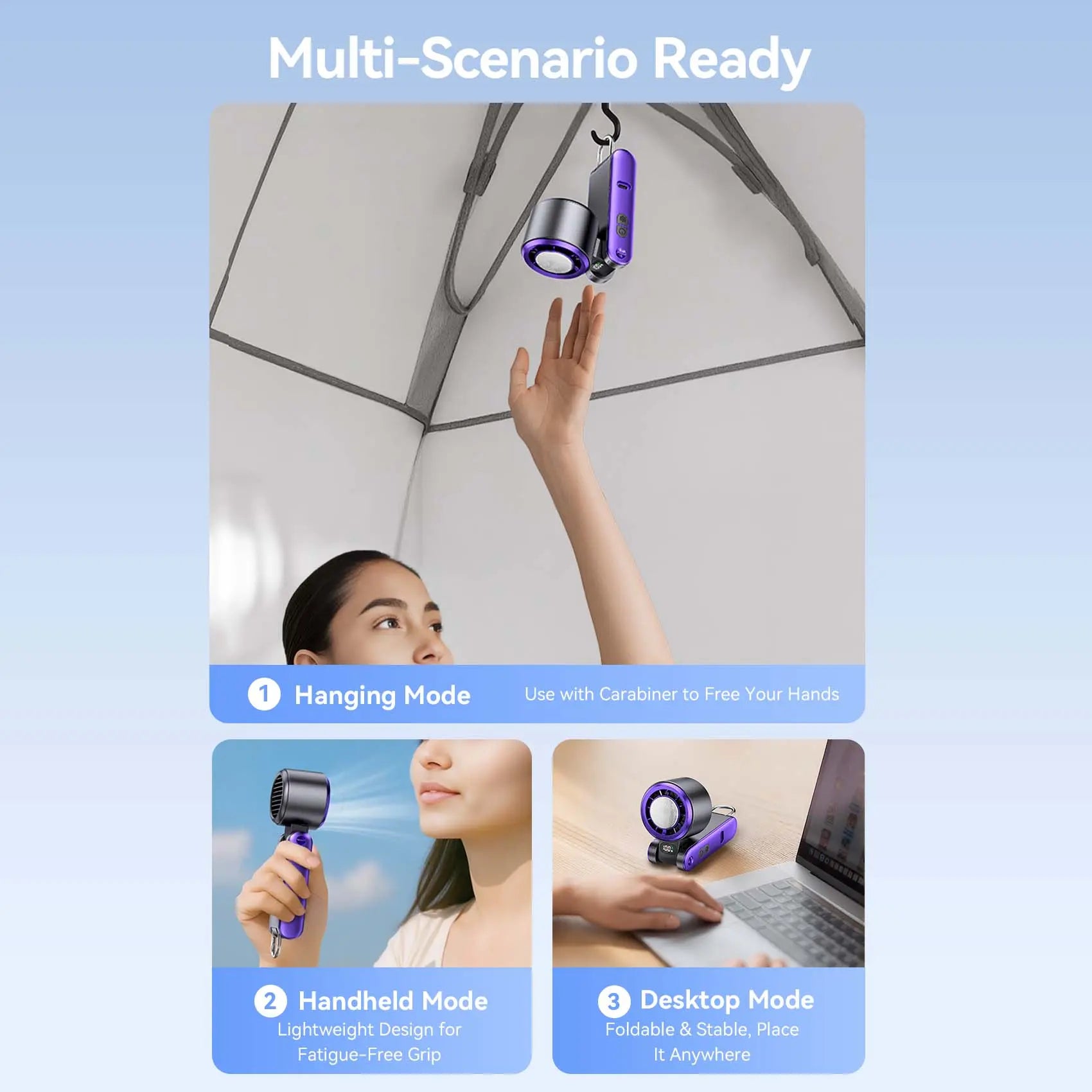 Vention Handheld Foldable High-Speed Cooling Fan - Vention