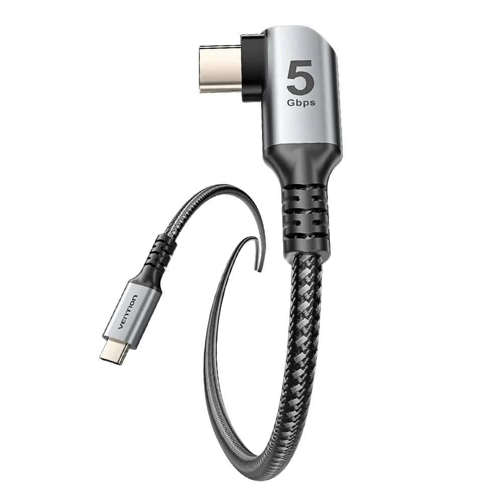 Vention USB 3.0 C Male to C Male Right Angle VR Cable Aluminum Alloy Type - Vention