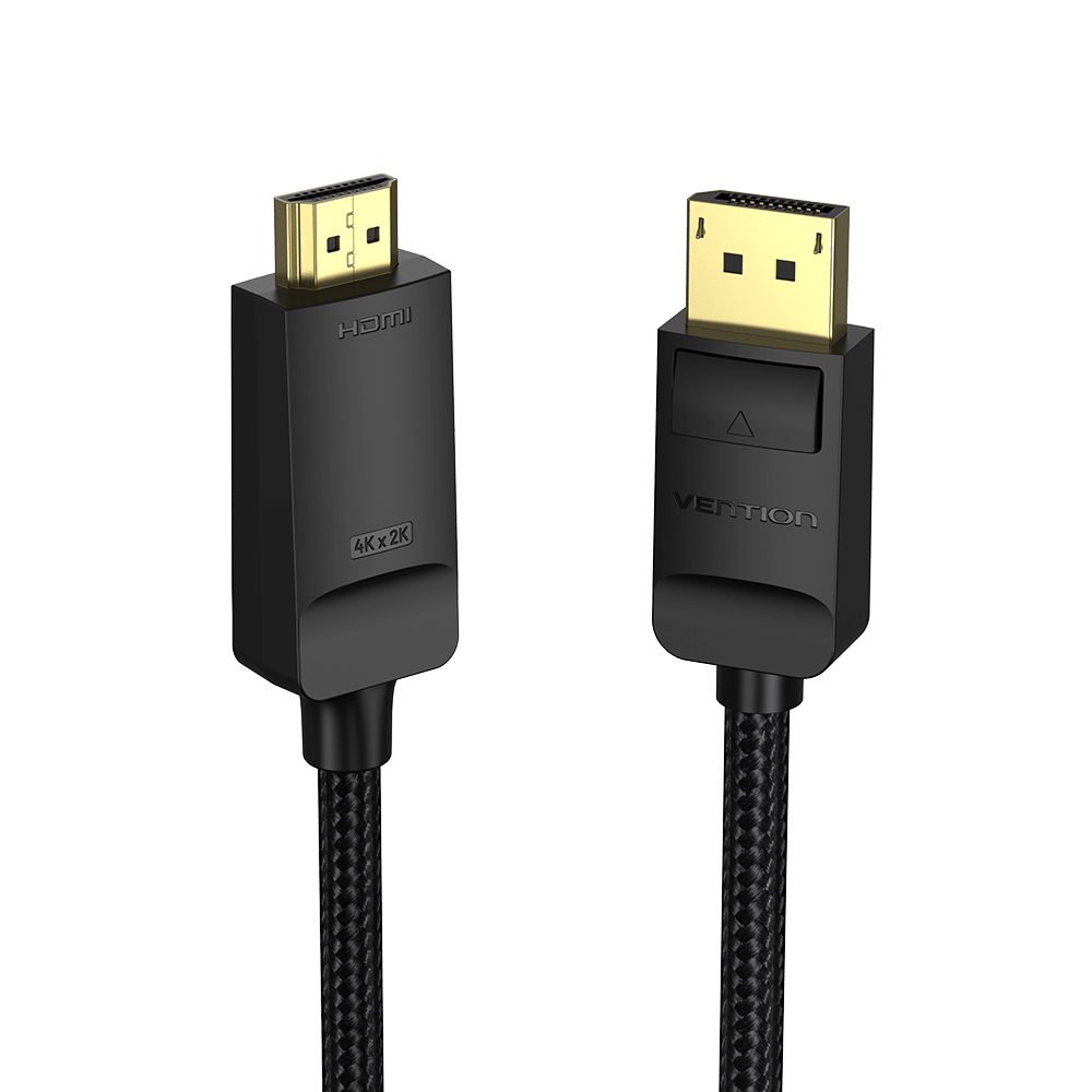 Vention cotton Braided 4K DP Male to HDMI-A Male HD Cable - Vention