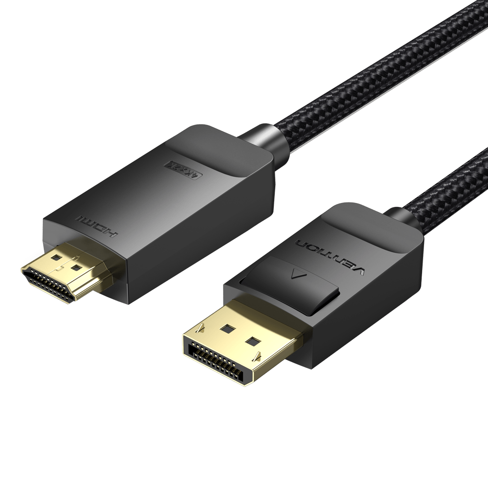 Vention cotton Braided 4K DP Male to HDMI-A Male HD Cable - Vention