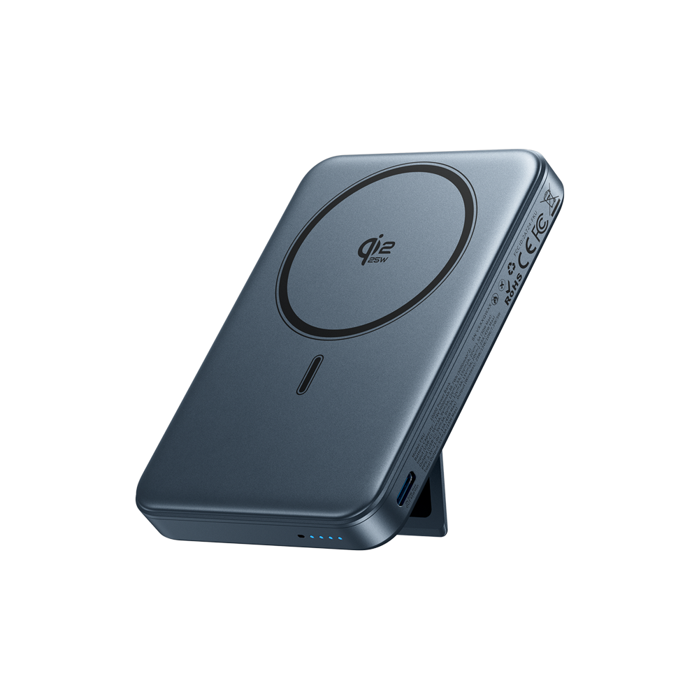 <tc>Vention</tc> Batería externa magnética inalámbrica Qi2.2 de 10000 mAh (USB-C + USB-C/Inalámbrica) de 45 W, color gris.