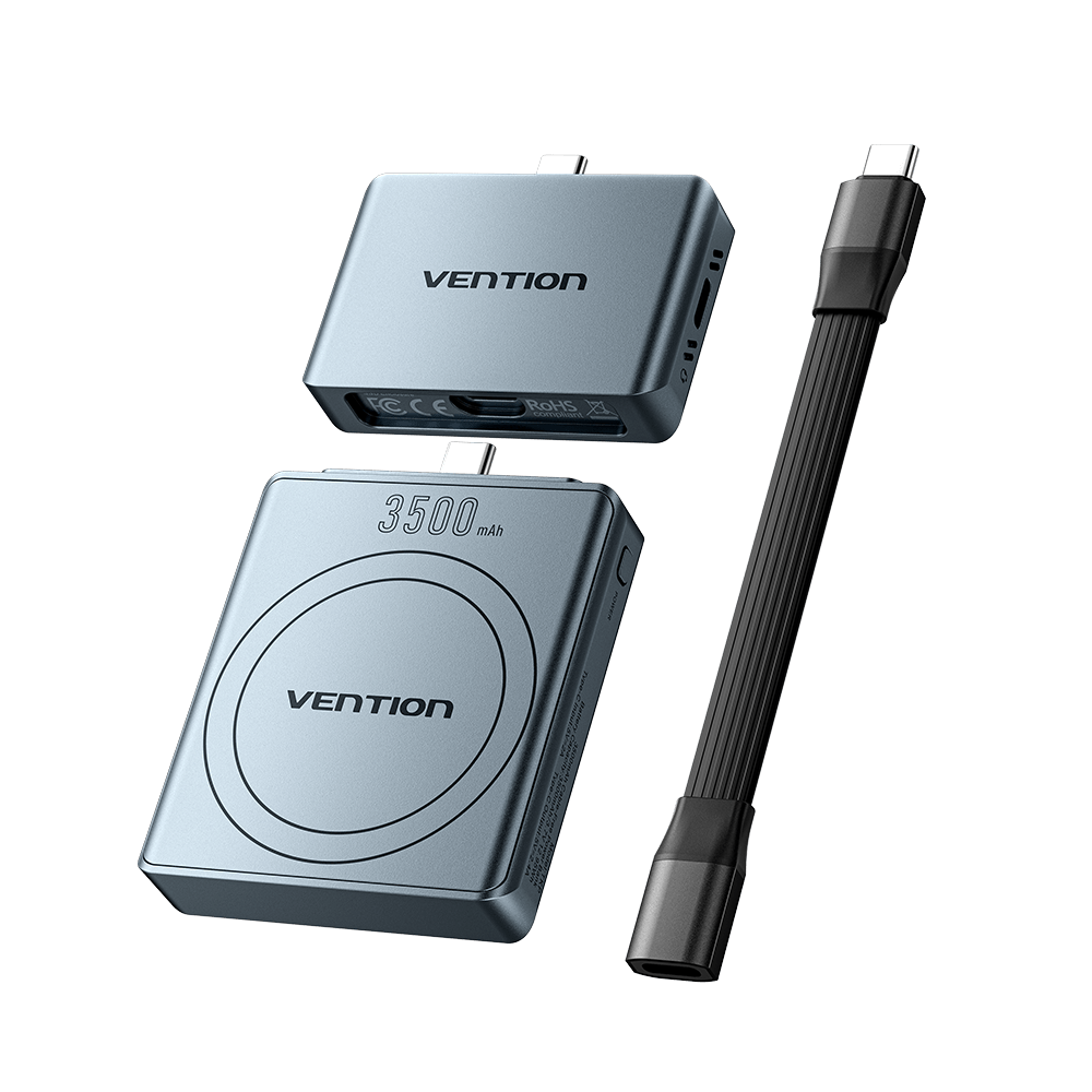 Vention Cable-Free M.2 NVMe SSD Enclosure+ 3500mAh Power Bank - Vention