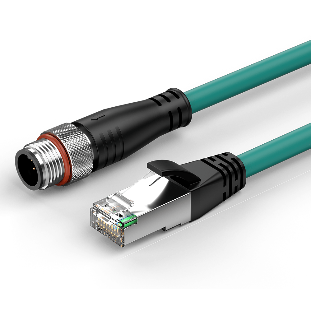 Vention M12 8 Pin A-Code to RJ45 Ethernet Patch Cable - Vention