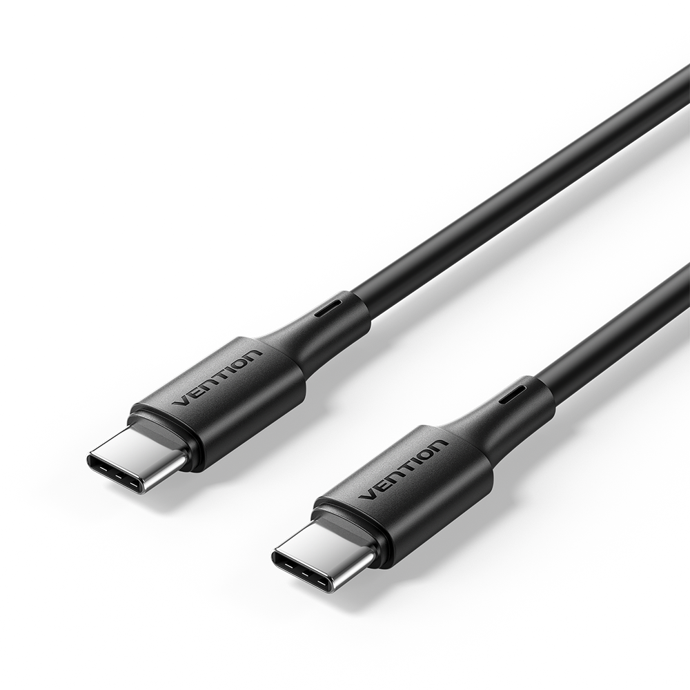 Vention USB 2.0 Type-C Male to Type-C Male 3A Cable Black PVC Type