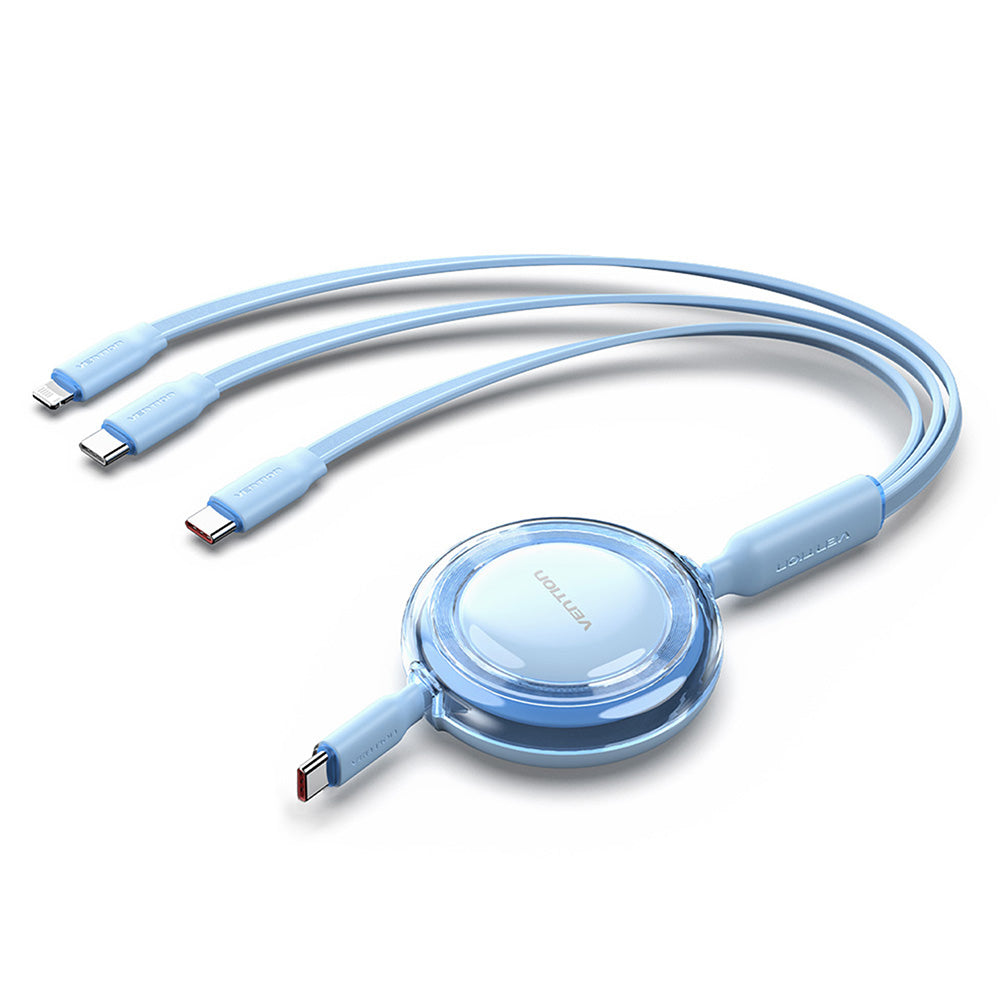 Vention 3-in-1 USB 2.0 Retractable Charging Cable