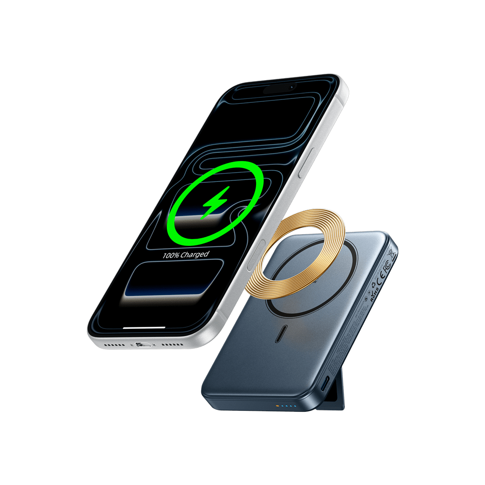 Vention Qi2.2 10000mAh Magnetic Wireless Power Bank (USB-C + USB-C/Wireless) 45W Gray - Vention